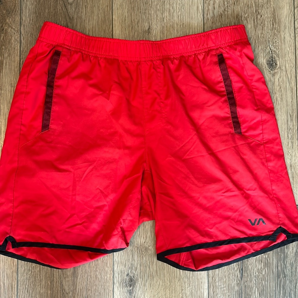 Men’s Medium RVCA Red Size M Athletic Yogger Shorts